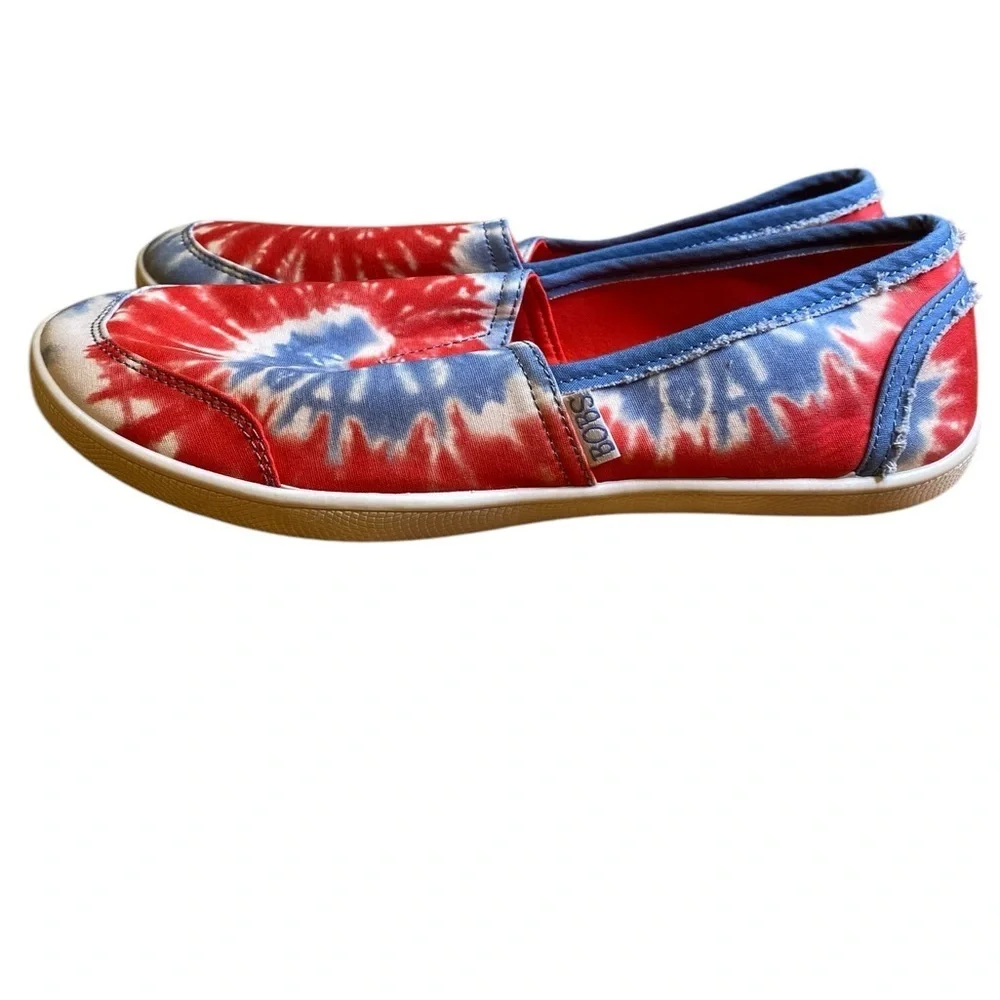 Bobs by sketchers B Cute Charmed Flower Alpargata Red White Blue Women’s Size 10